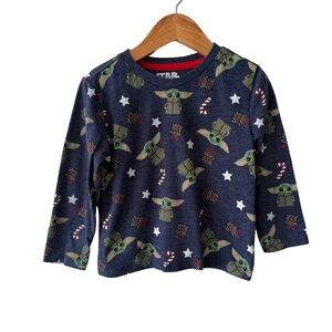 Star Wars Navy Long Sleeve Christmas Shirt 3T